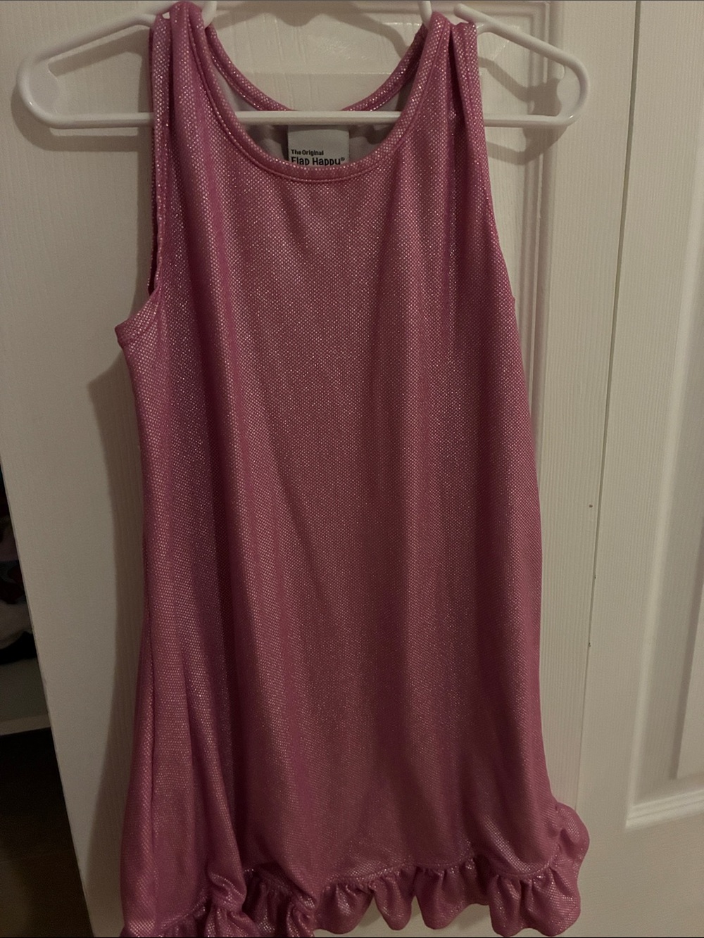 The Original Flap Happy Shimmery Pink Tank Dress holographic rainbow shimmer